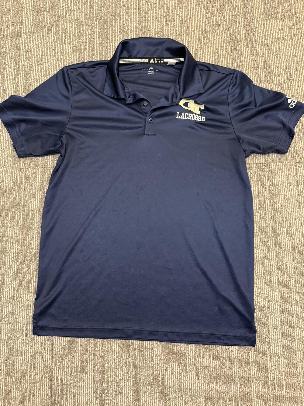 Adidas Polo Shirt Mens Medium Climalite Performance Golf GT Lacrosse NCAA